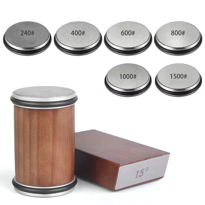 Rolling Knife Sharpener Magnetic Knife Holder Diamond Sharpening Stone Kit with 15 and 20 Degrees Angle Roller Kitchen Accessory