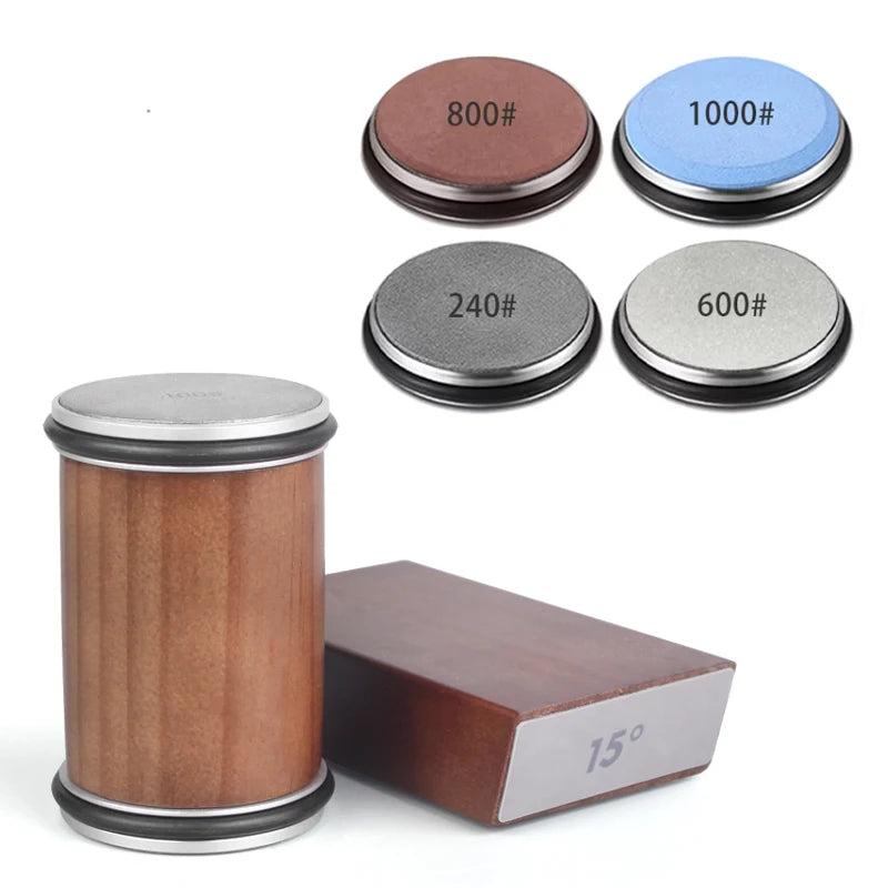 Rolling Knife Sharpener Magnetic Knife Holder Diamond Sharpening Stone Kit with 15 and 20 Degrees Angle Roller Kitchen Accessory