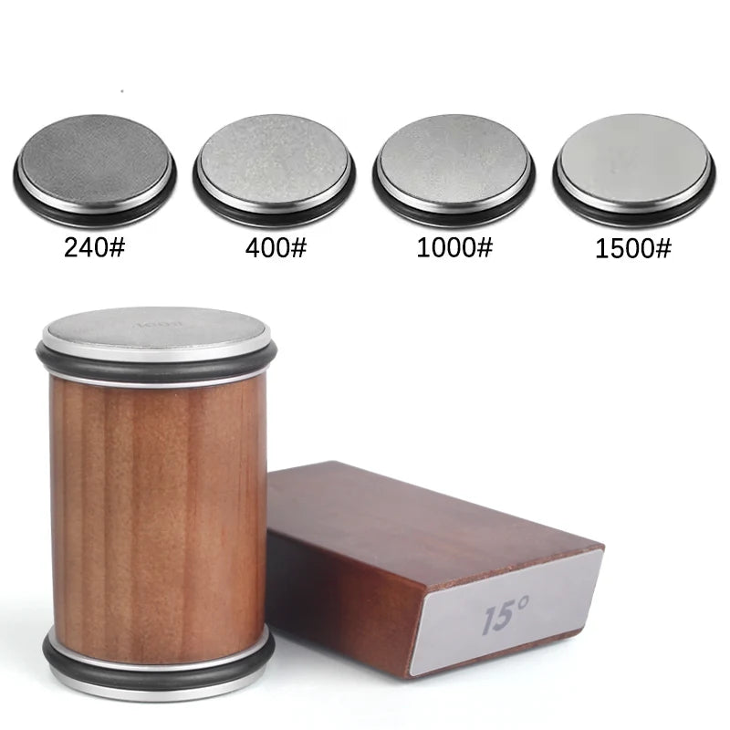 Rolling Knife Sharpener Magnetic Knife Holder Diamond Sharpening Stone Kit with 15 and 20 Degrees Angle Roller Kitchen Accessory