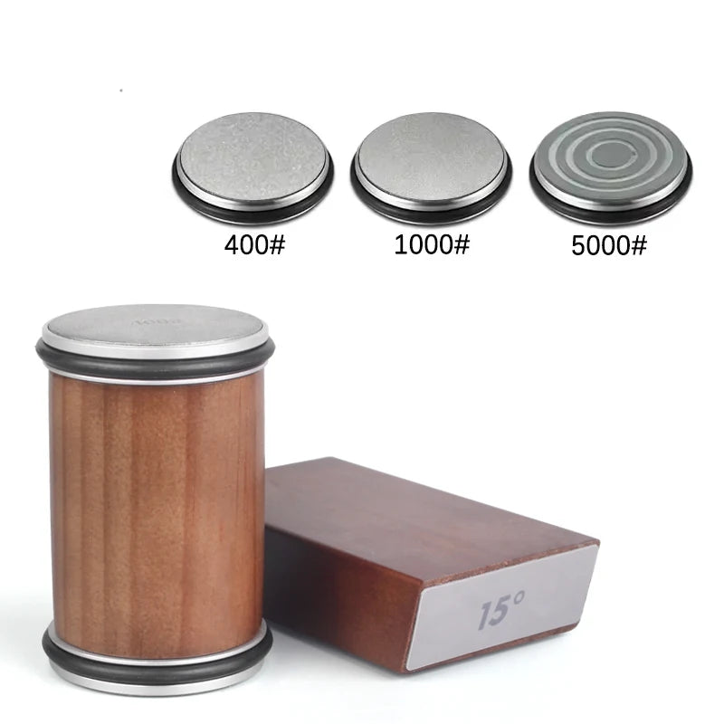 Rolling Knife Sharpener Magnetic Knife Holder Diamond Sharpening Stone Kit with 15 and 20 Degrees Angle Roller Kitchen Accessory